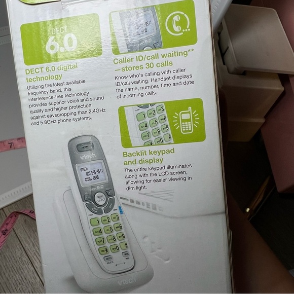 VTECH CS6114 DECT6.0 Cordless White Phone with Caller ID/Call Waiting Brand New - Picture 4 of 6